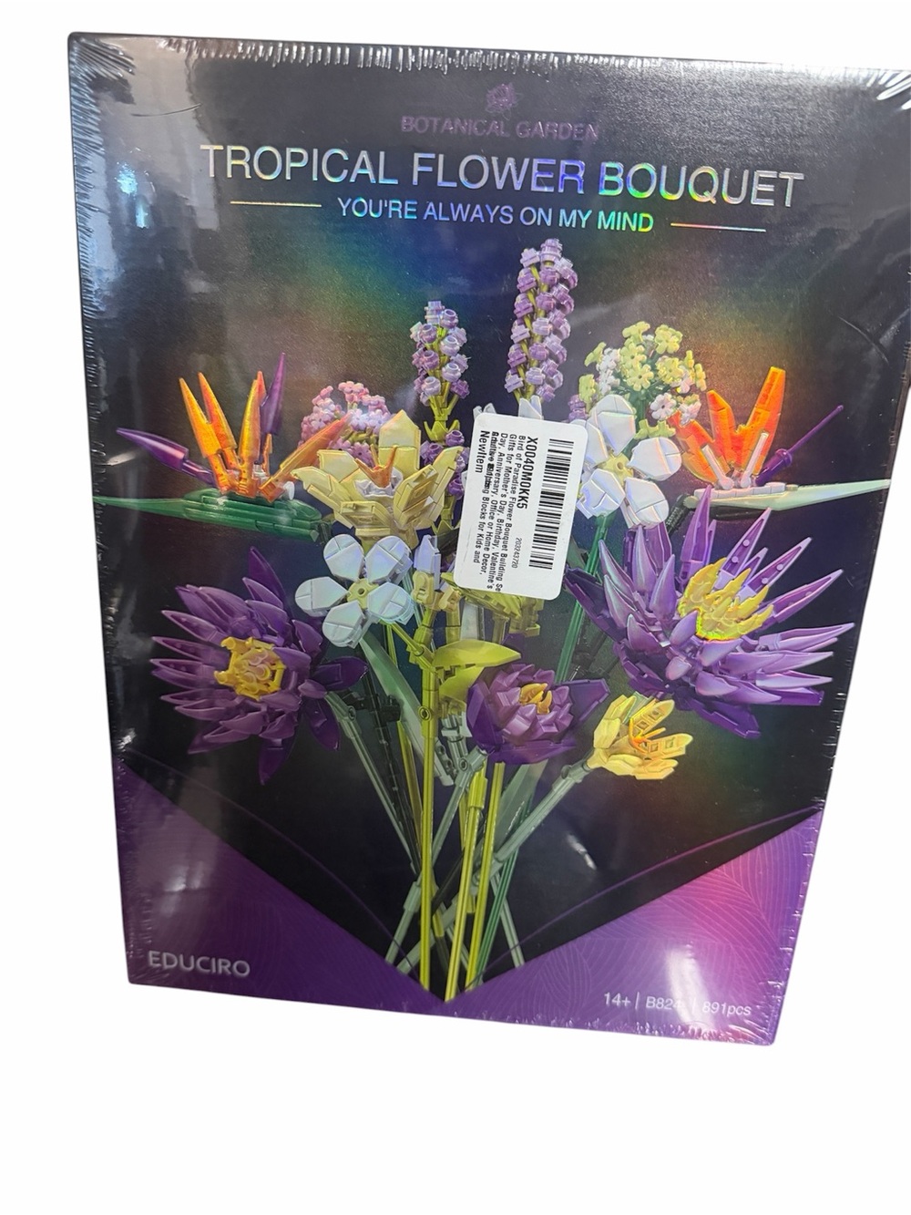 Educiro Tropical Flower Bouquet Building Set 891 Pieces New Sealed